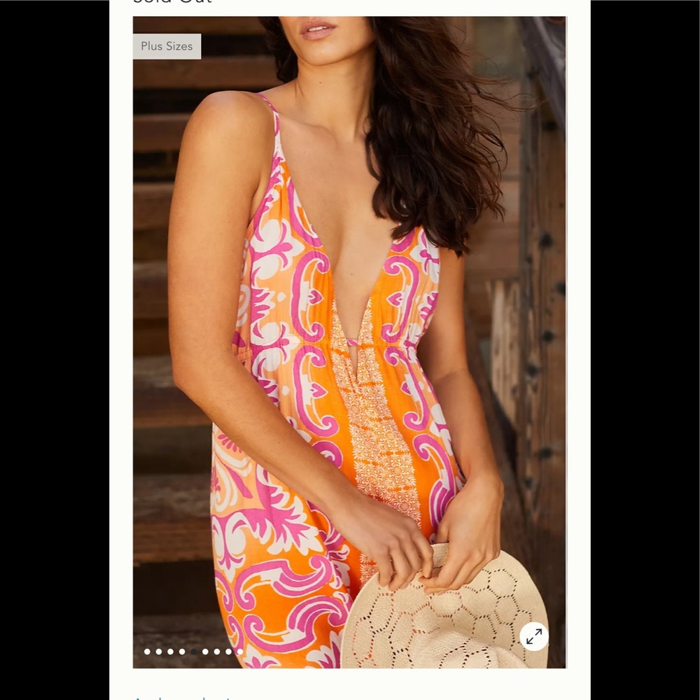 Abstract Midi Cover Up Dress Small - Picture 5 of 10